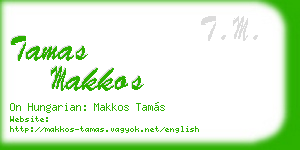 tamas makkos business card