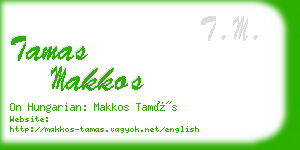 tamas makkos business card